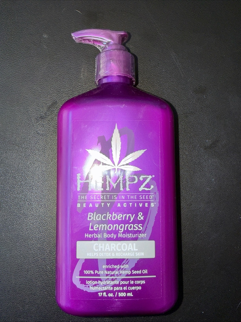 Hempz Blackberry & Lemongrass Charcoal Body Moisturizer - Purple